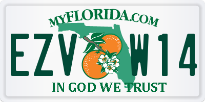 FL license plate EZVW14