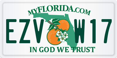 FL license plate EZVW17