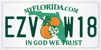 FL license plate EZVW18