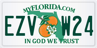 FL license plate EZVW24