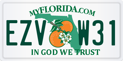 FL license plate EZVW31