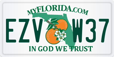 FL license plate EZVW37