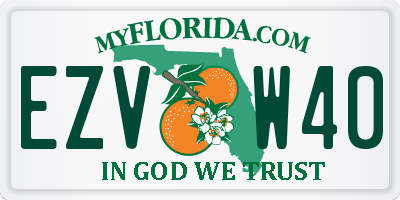 FL license plate EZVW40