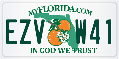 FL license plate EZVW41