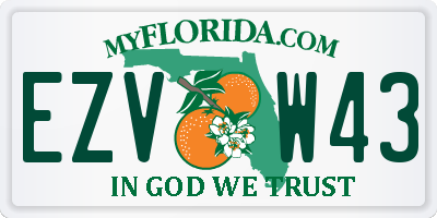 FL license plate EZVW43