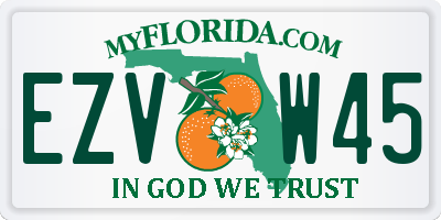 FL license plate EZVW45