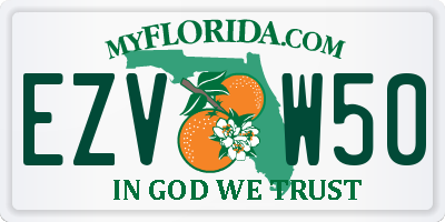 FL license plate EZVW50