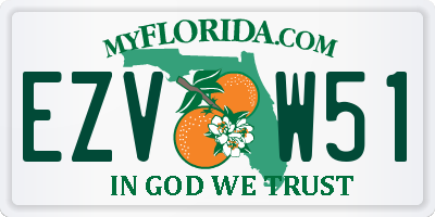 FL license plate EZVW51