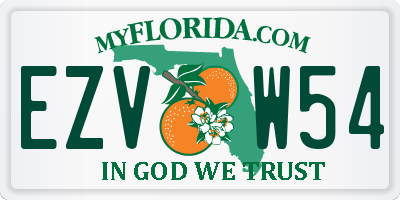 FL license plate EZVW54