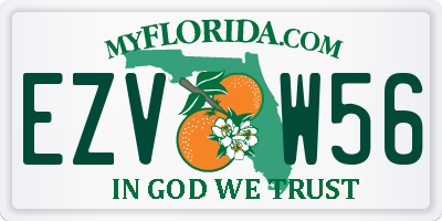 FL license plate EZVW56