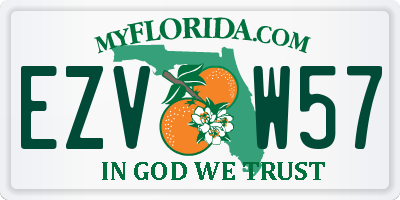 FL license plate EZVW57