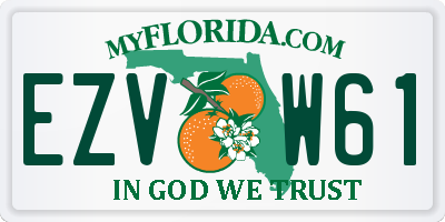 FL license plate EZVW61