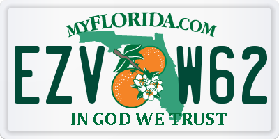 FL license plate EZVW62