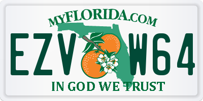 FL license plate EZVW64