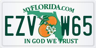 FL license plate EZVW65