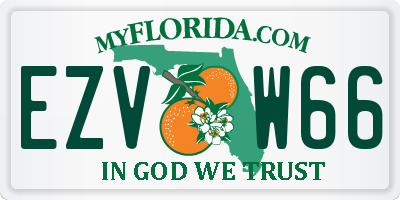 FL license plate EZVW66