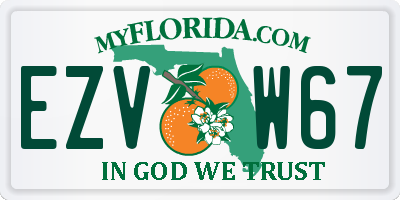 FL license plate EZVW67