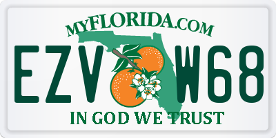 FL license plate EZVW68