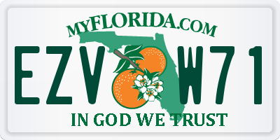 FL license plate EZVW71