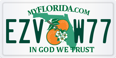 FL license plate EZVW77