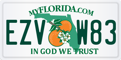 FL license plate EZVW83