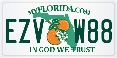 FL license plate EZVW88