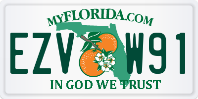 FL license plate EZVW91