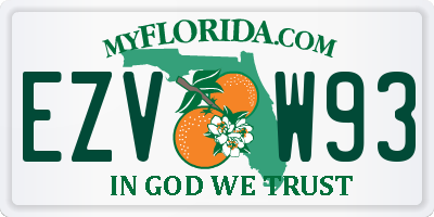 FL license plate EZVW93