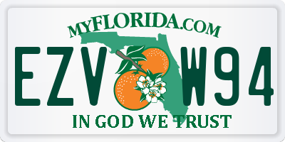 FL license plate EZVW94