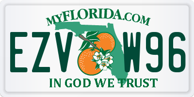 FL license plate EZVW96