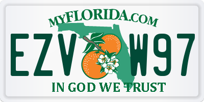 FL license plate EZVW97