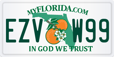 FL license plate EZVW99