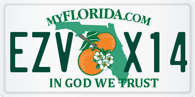 FL license plate EZVX14