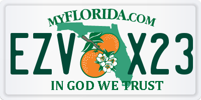 FL license plate EZVX23