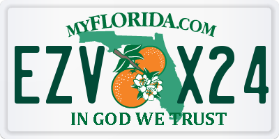 FL license plate EZVX24