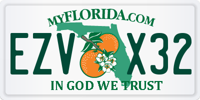 FL license plate EZVX32