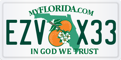 FL license plate EZVX33