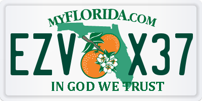 FL license plate EZVX37