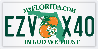 FL license plate EZVX40