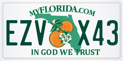 FL license plate EZVX43