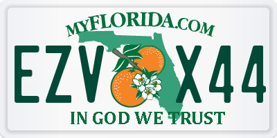 FL license plate EZVX44