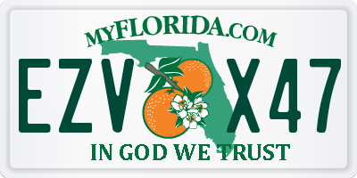 FL license plate EZVX47