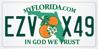 FL license plate EZVX49