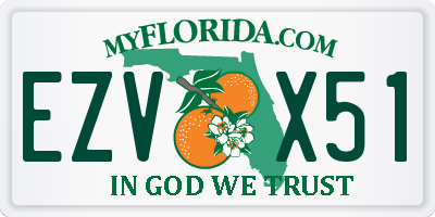 FL license plate EZVX51