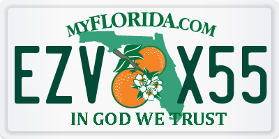 FL license plate EZVX55