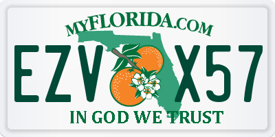 FL license plate EZVX57