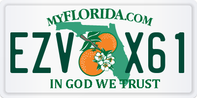 FL license plate EZVX61