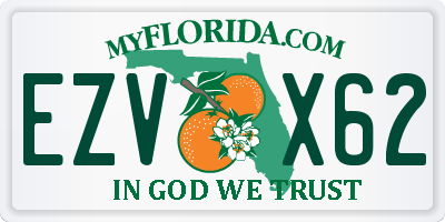 FL license plate EZVX62