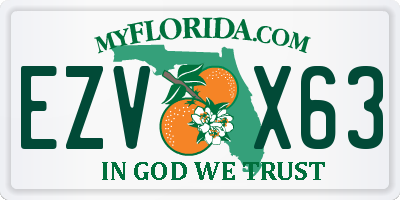 FL license plate EZVX63