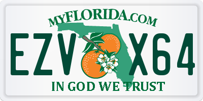 FL license plate EZVX64